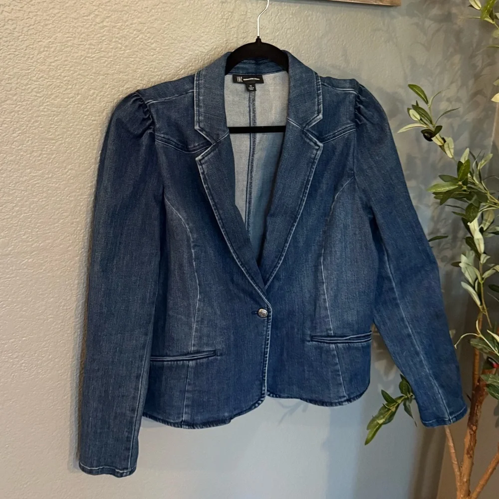 INC International Concepts Denim Blazer - Picture 2 of 13
